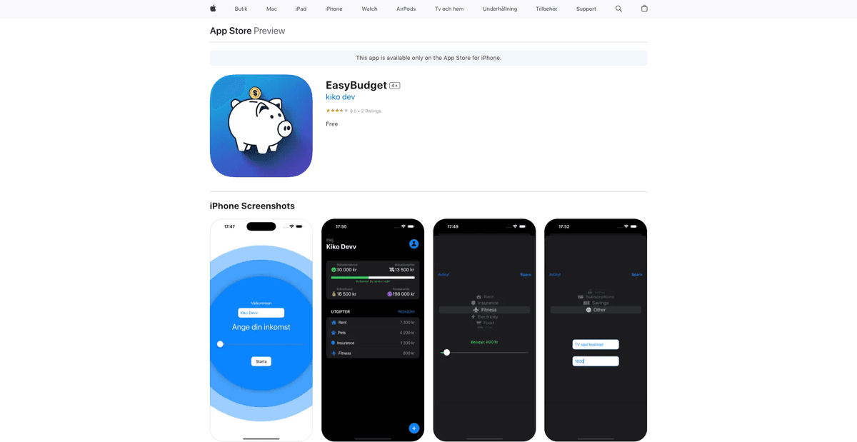 Easy Budget screenshot