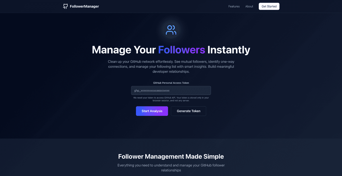 GitHub Manager screenshot