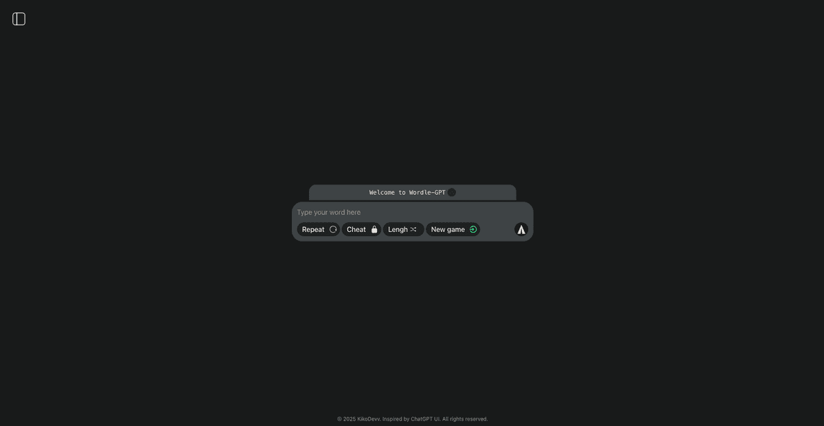 Wordle-GPT screenshot